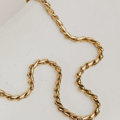 Spiral Links Necklace Gold