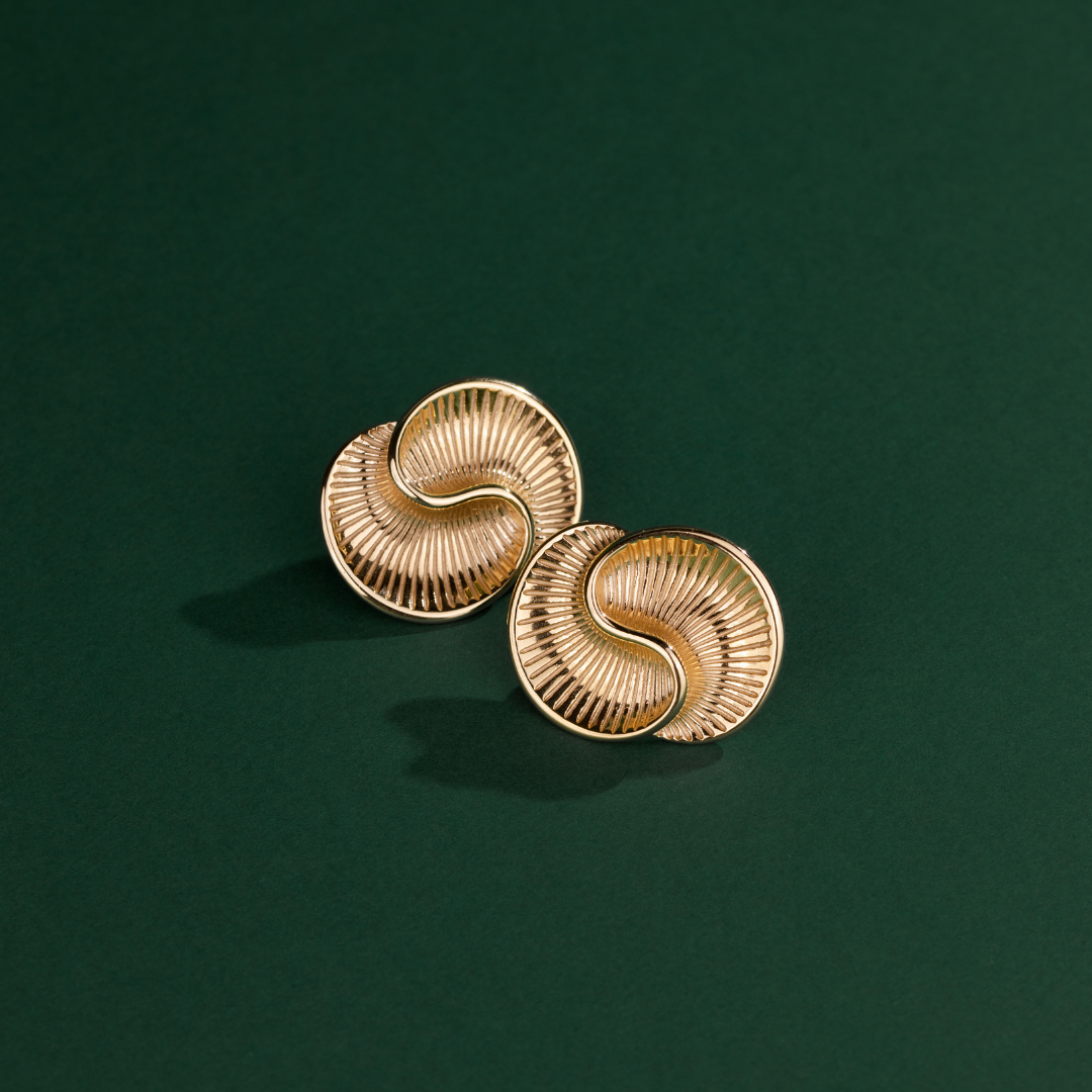 Winding Spiral Studs Roségold