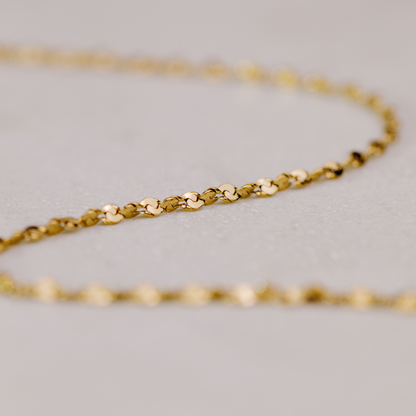 Tinsel Chain Necklace Gold