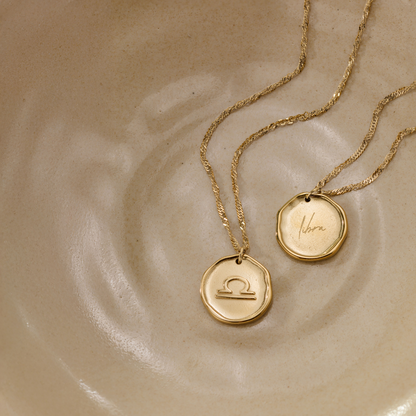 Zodiac Necklace – Libra / Waage Gold