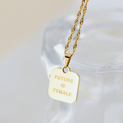 Future is female Necklace Silber