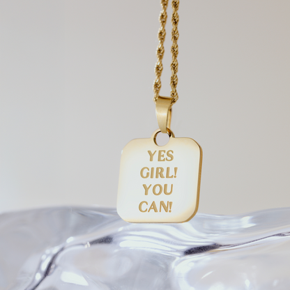 Yes girl! You can! Necklace Silber