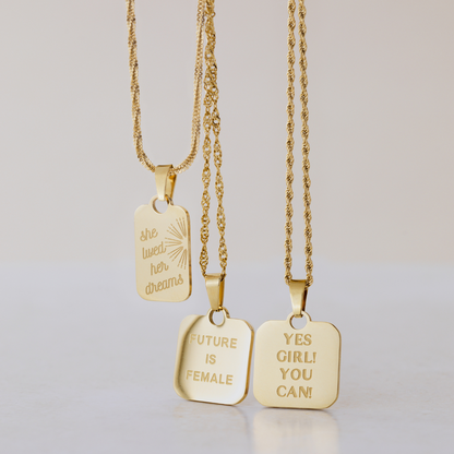 She lived her dreams Necklace Roségold