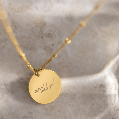 She's a wild soul Necklace Roségold