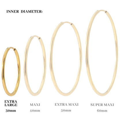 Extra Large Hoops Gold