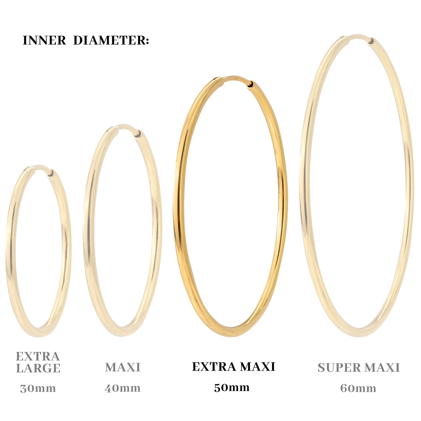 Extra Maxi Hoops Gold