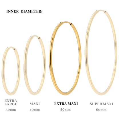 Extra Maxi Hoops Roségold