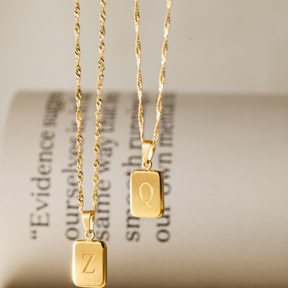 Letter Necklace Z Gold