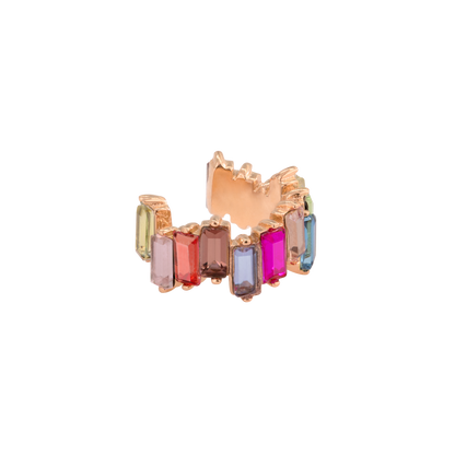 Rainbow Radiance Ear Cuff Roségold