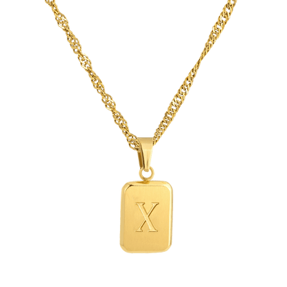 Letter Necklace X Gold