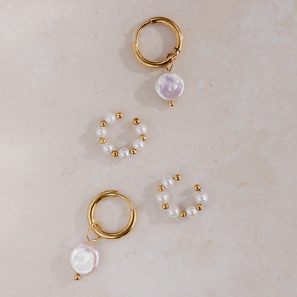 Pearl 'n' Beads Ear Cuff Roségold