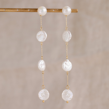 Pure Love Pearl Earrings Silber