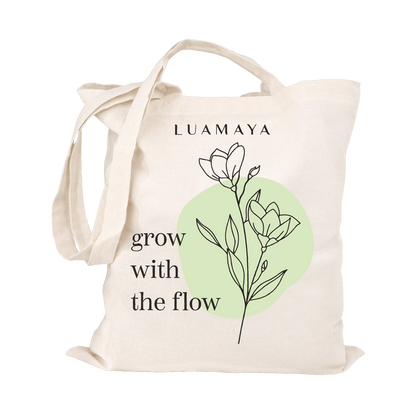 Jutetasche Grow with the flow