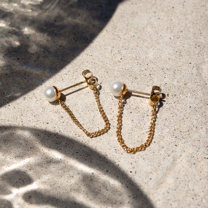 Heat Wave Pearl Earrings Roségold