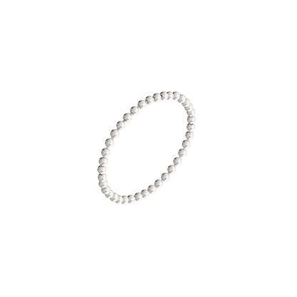 Bead Chain Ring Silber