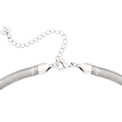 Flat Snake Chain Silber