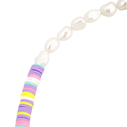 Pastel Pearl Necklace Gold