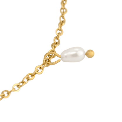 Perla Blanco Anklet Gold