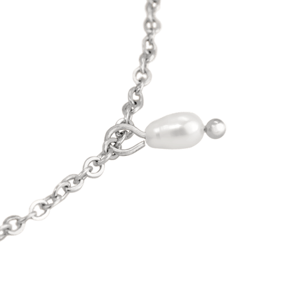 Perla Blanco Anklet Silber