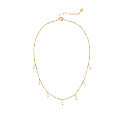 Perla Blanco Choker Gold