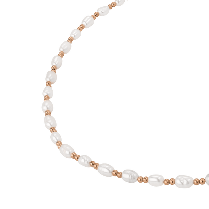 Summertime Pearl Necklace Roségold