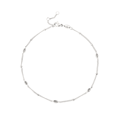 Sparkling Eyes Anklet Silber