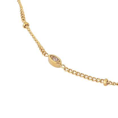 Sparkling Eyes Anklet Gold