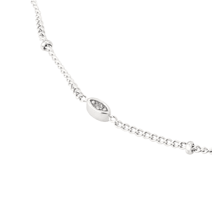 Sparkling Eyes Anklet Silber