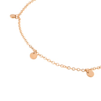 Tiny Coin Anklet Roségold