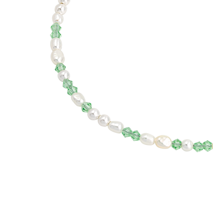 Perlita Verde Necklace Silber