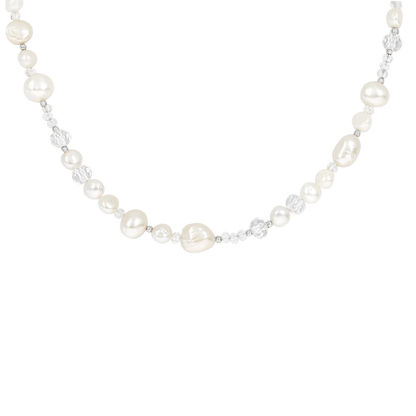 Icy Cool Pearl Necklace Silber