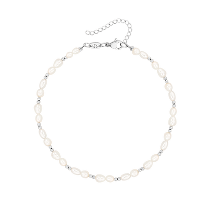 Summertime Pearl Anklet Silber