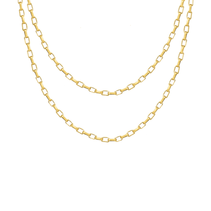 Square Y Box Chain Gold