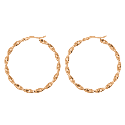 Tangled Hoops Roségold