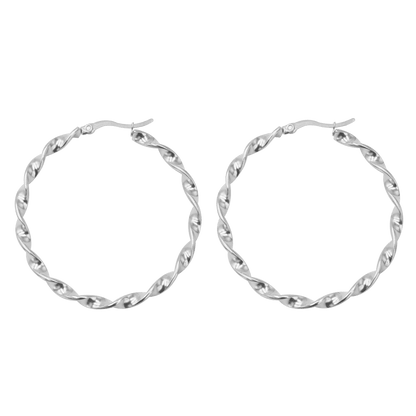 Tangled Hoops Silber