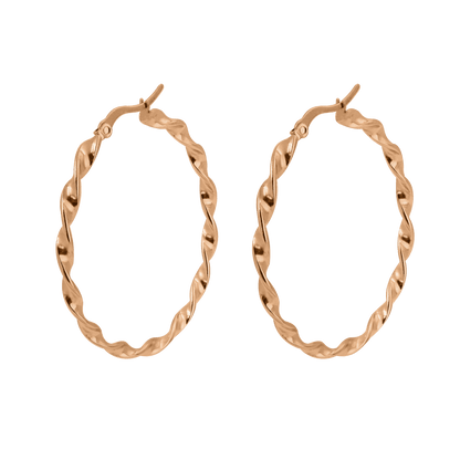 Tangled Hoops Roségold