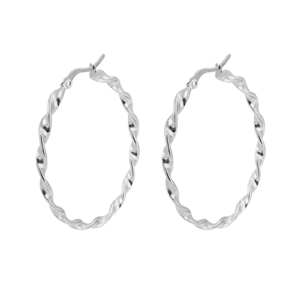 Tangled Hoops Silber