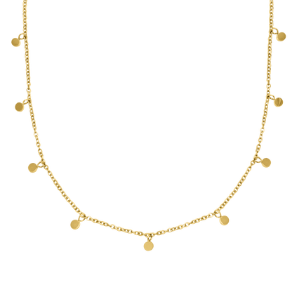 Tiny Coin Necklace Gold