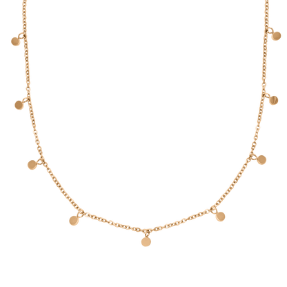 Tiny Coin Necklace Roségold