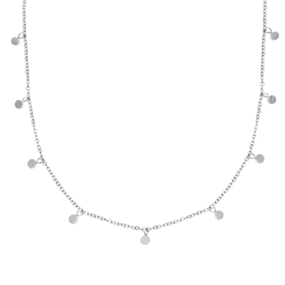 Tiny Coin Necklace Silber