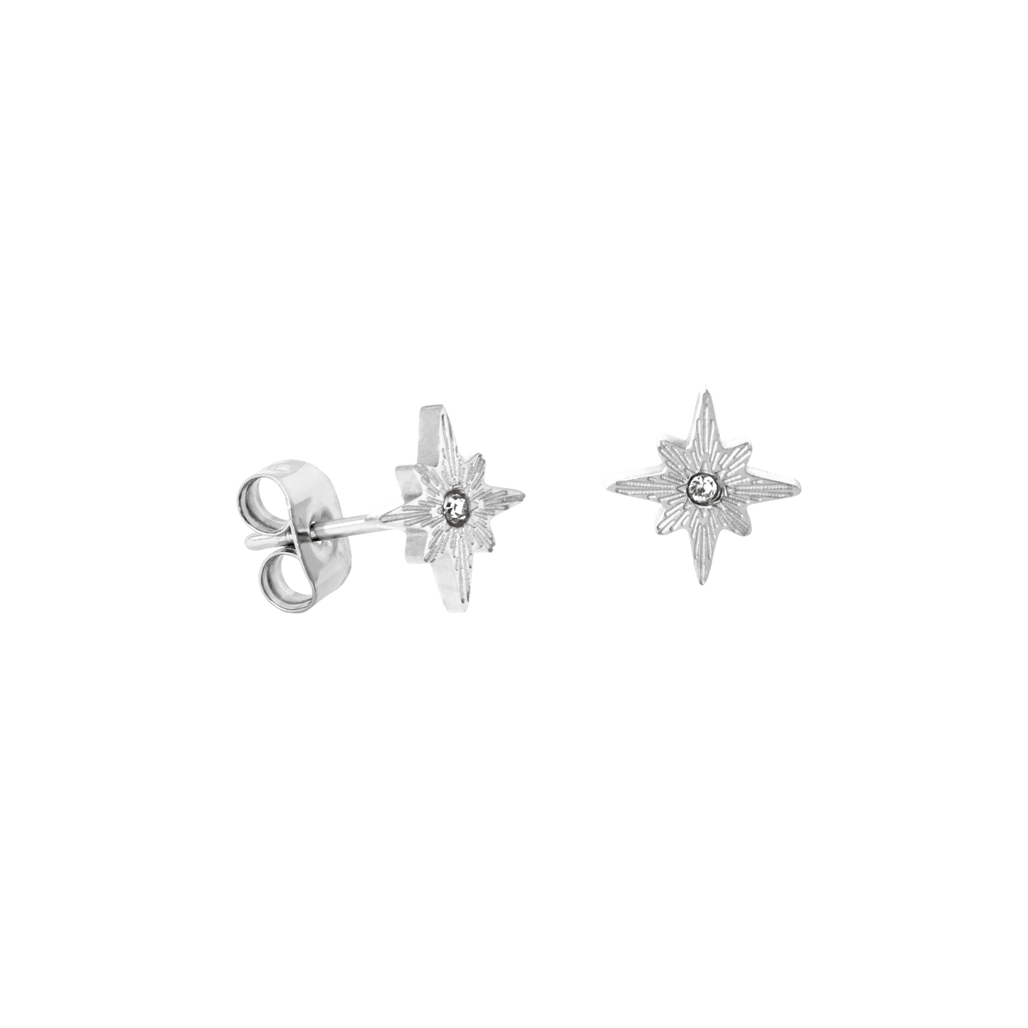 Shiny Anna Stud Earrings Silber