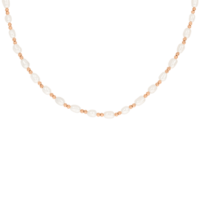 Summertime Pearl Necklace Roségold