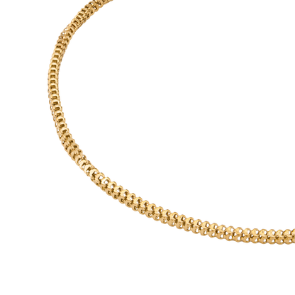 Box Snake Anklet Gold