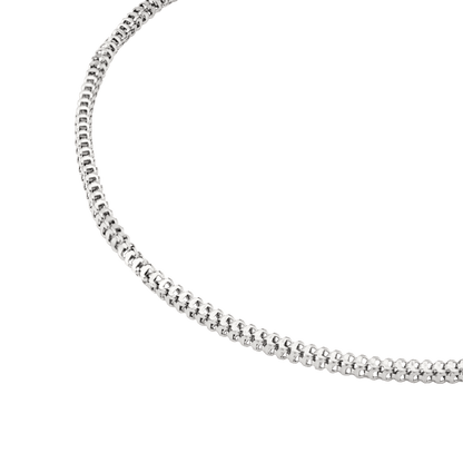 Box Snake Anklet Silber