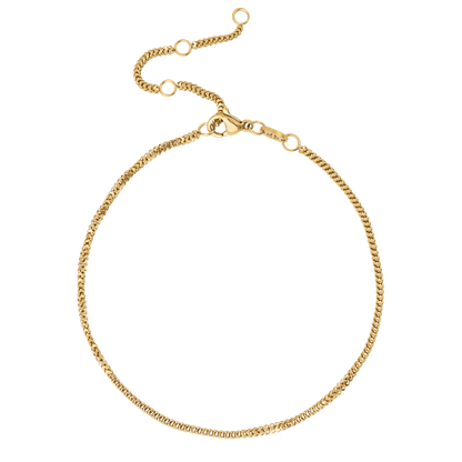 Box Snake Anklet Gold