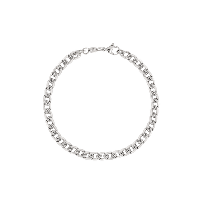 Cuban Chain Bracelet Silber