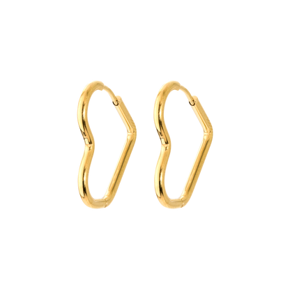 Heartily Hoops Small Gold