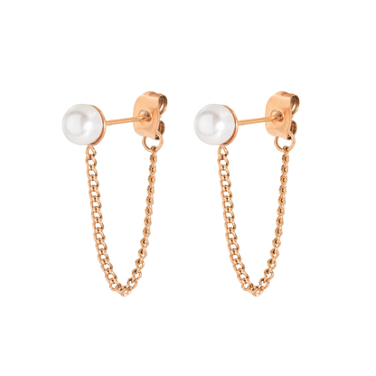 Heat Wave Pearl Earrings Roségold