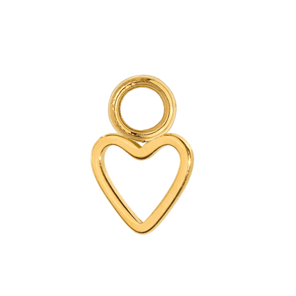 Light Heart Oval Hoopies Gold