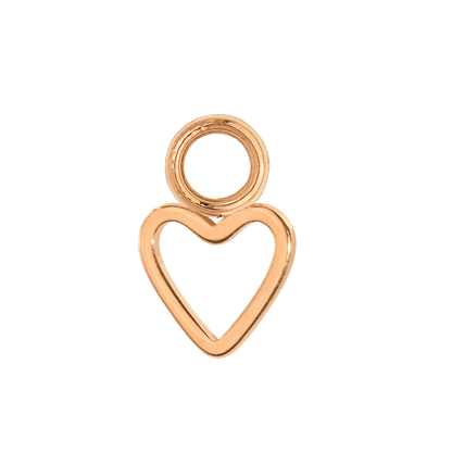 Light Heart Oval Hoopies Roségold